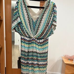 Trina Turk Multicolor Chevron Dress